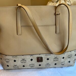 MCM beige handbag